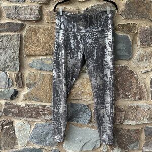 Lululemon Wunder Under Hi-Rise Tight in Brindle Foil Metallic High Shine Size 12